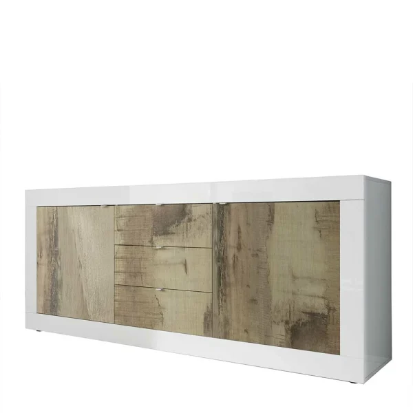 Sideboard In Verwitterter Holzoptik & Weiß – Olvenion 1