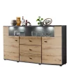Sideboard In Wildeiche & Anthrazit Mit Glas – Lyneka 20