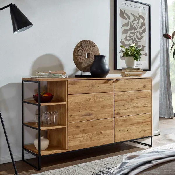 Sideboard Mit 2 Türen & Regal 150x85x40 Cm – Varzado 3