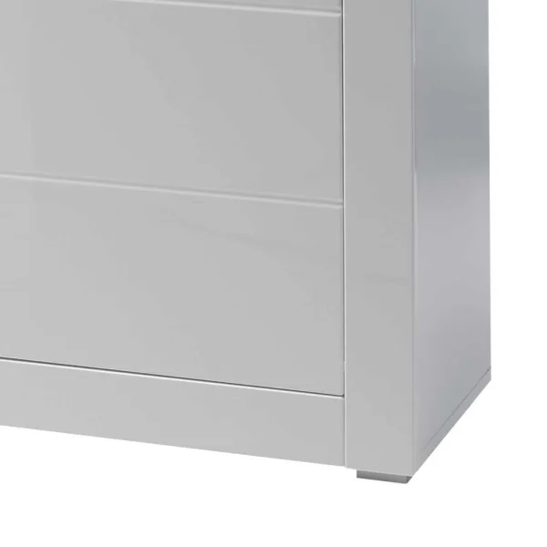 Sideboard Mit 3 Gedämpften Türen Mextra In Weiß Hochglanz 4