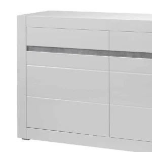 Sideboard Mit 3 Gedämpften Türen Mextra In Weiß Hochglanz 14
