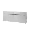 Sideboard Mit 3 Gedämpften Türen Mextra In Weiß Hochglanz 22