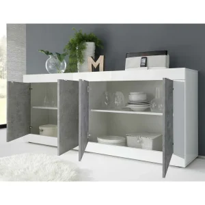 Sideboard Mit 4 Türen In Beton Optik – Narandu 12