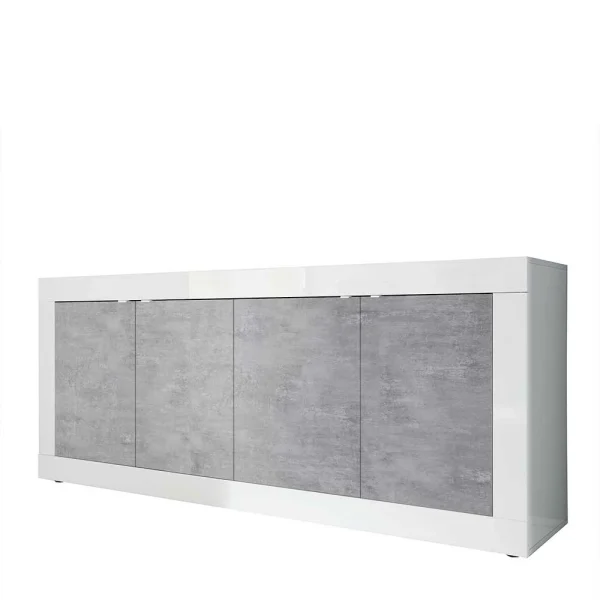 Sideboard Mit 4 Türen In Beton Optik – Narandu 1