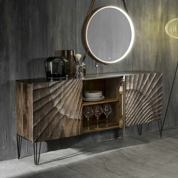 Sideboard Mit Dekorativer Front Schnitzerei – Silecta 5