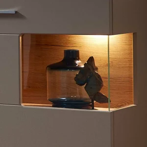 Sideboard Mit Glaseinsätzen & LED Licht – Fraguca 18