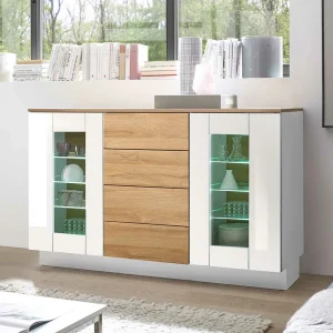 Sideboard Mit Glastüren & Vier Schubladen – Dailin 10