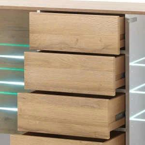 Sideboard Mit Glastüren & Vier Schubladen – Dailin 18