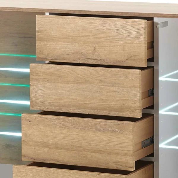 Sideboard Mit Glastüren & Vier Schubladen – Dailin 7