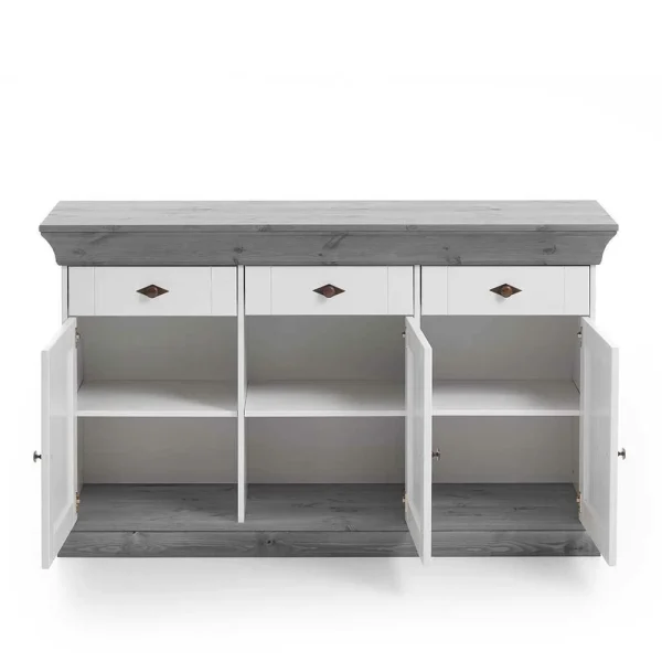 Sideboard Mirandesca In Weiß Grau 4