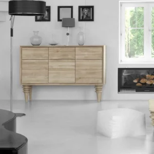 Sideboard Wizeko Aus Wildeiche Massiv Weiß Geölt 6