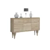 Sideboard Wizeko Aus Wildeiche Massiv Weiß Geölt 10