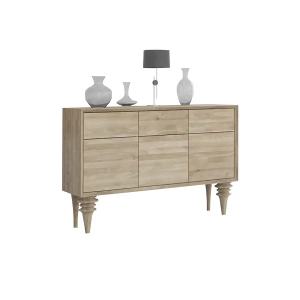 Sideboard Wizeko Aus Wildeiche Massiv Weiß Geölt 1