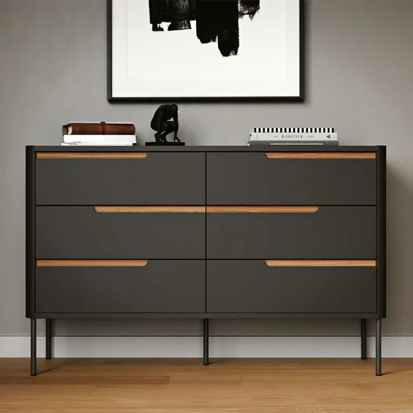 Skandi Design-Kommode Mit Sechs Schubladen – Anziano 3