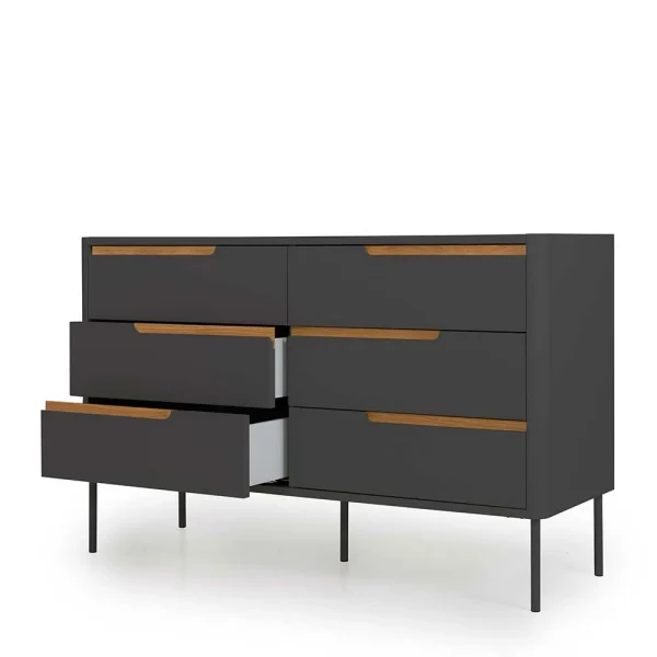 Skandi Design-Kommode Mit Sechs Schubladen – Anziano 5