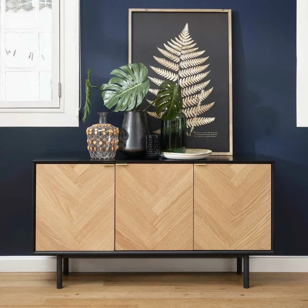 Skandi Türen Sideboard Mit Fischgrät Design – Carneys 3