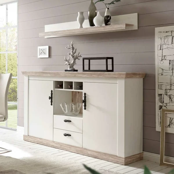 Stauraum Sideboard Im Scandi Landhaus Stil Nedita In Weiß 4