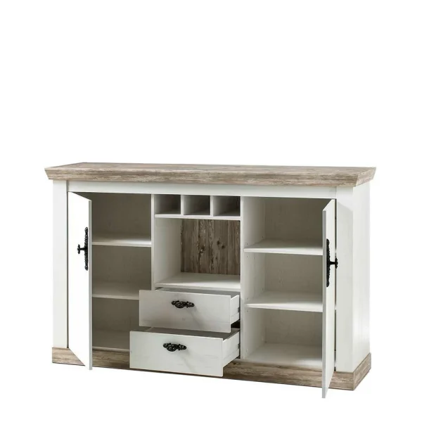 Stauraum Sideboard Im Scandi Landhaus Stil Nedita In Weiß 5