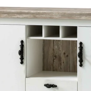 Stauraum Sideboard Im Scandi Landhaus Stil Nedita In Weiß 16