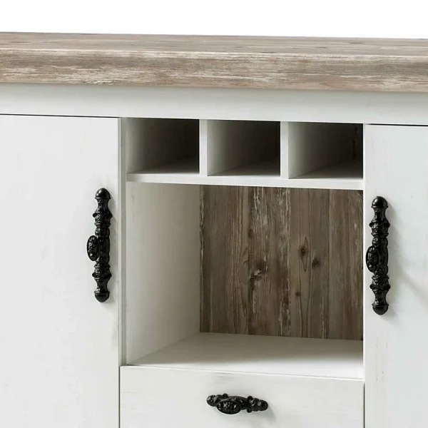 Stauraum Sideboard Im Scandi Landhaus Stil Nedita In Weiß 6