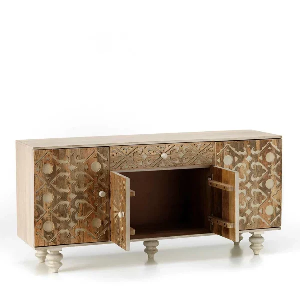Vintage Landhaus Design Sideboard In White Wash – Zinova 5