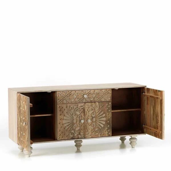 Vintage Landhaus Design Sideboard In White Wash – Zinova 6