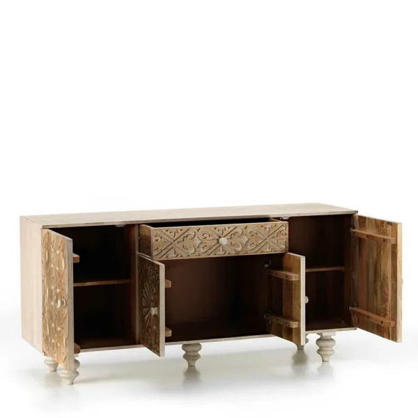 Vintage Landhaus Design Sideboard In White Wash – Zinova 7
