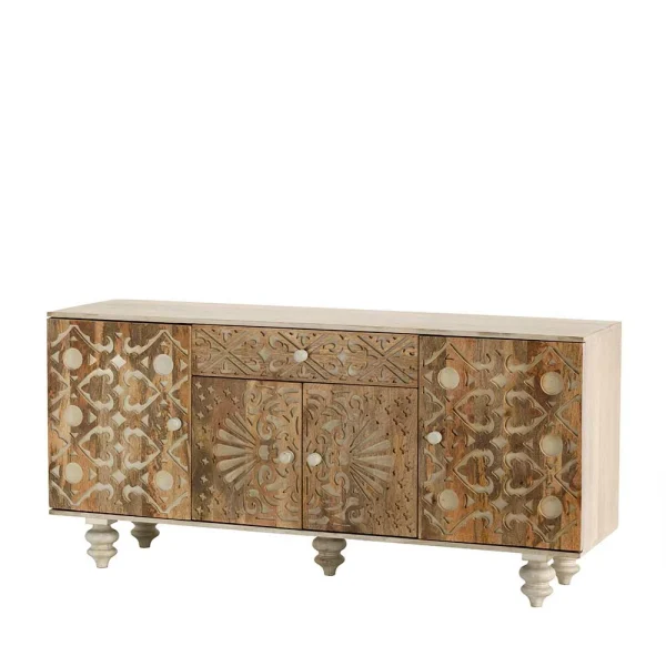 Vintage Landhaus Design Sideboard In White Wash – Zinova 1