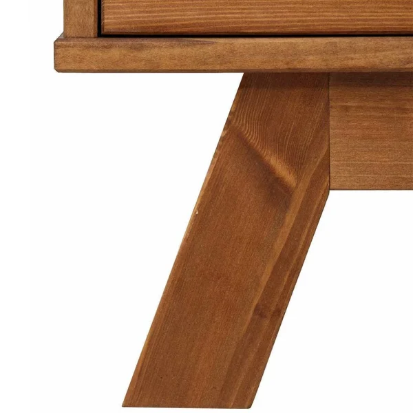Vitrine Highboard Aus Kiefer In Walnussfarben – Omezko 7