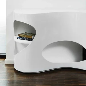 Weißes Design Hochglanzregal Mit 5 Fächern – Scarula 12