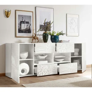 Weißes Hochglanz Sideboard 241 Cm Breit – Vascaub 12