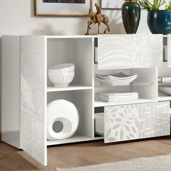 Weißes Hochglanz Sideboard 241 Cm Breit – Vascaub 5