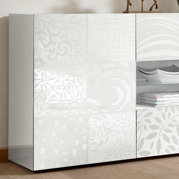 Weißes Hochglanz Sideboard 241 Cm Breit – Vascaub 6