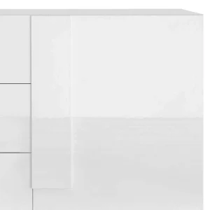 Weißes Hochglanz Sideboard Mit Tür – Kerym 14