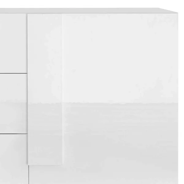 Weißes Hochglanz Sideboard Mit Tür – Kerym 5