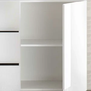 Weißes Hochglanz Sideboard Mit Tür – Kerym 18