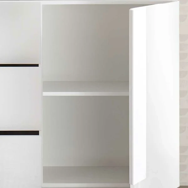 Weißes Hochglanz Sideboard Mit Tür – Kerym 7