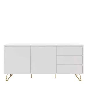 Weißes Sideboard 150cm Mit Haarnadel Beinen – Donny 10