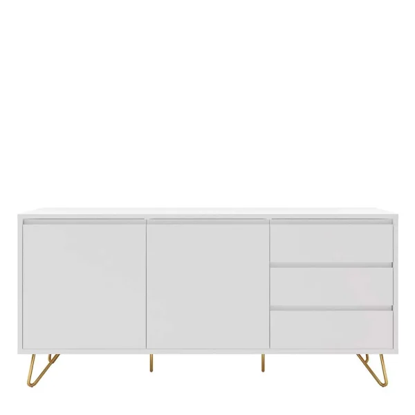 Weißes Sideboard 150cm Mit Haarnadel Beinen – Donny 3