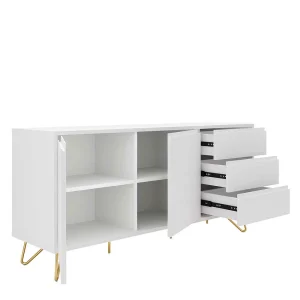 Weißes Sideboard 150cm Mit Haarnadel Beinen – Donny 14