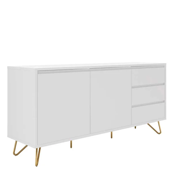 Weißes Sideboard 150cm Mit Haarnadel Beinen – Donny 1