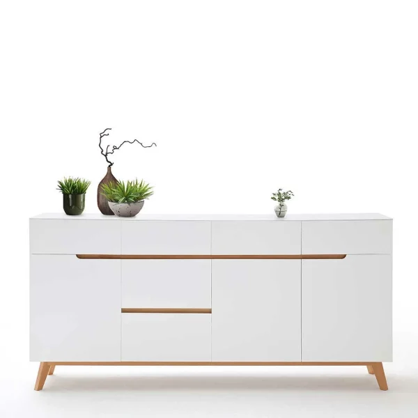 Weißes Sideboard Maiky Mit Griffmulden 3