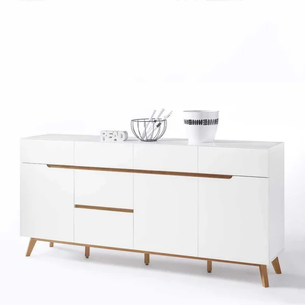 Weißes Sideboard Maiky Mit Griffmulden 4