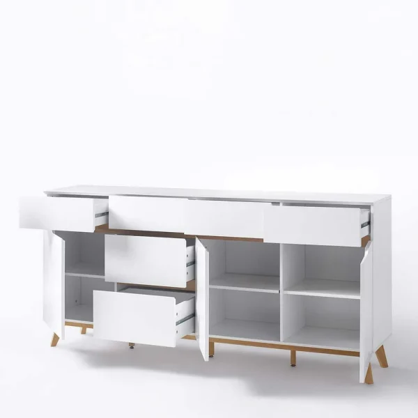 Weißes Sideboard Maiky Mit Griffmulden 5