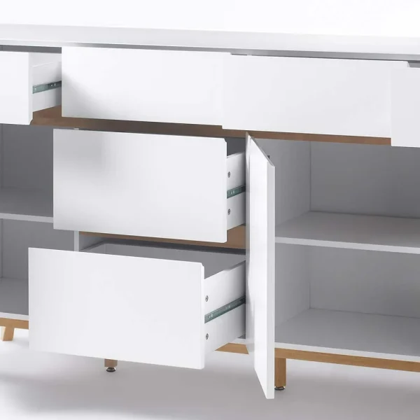 Weißes Sideboard Maiky Mit Griffmulden 7