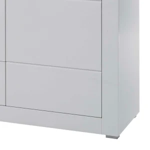 Weißes Sideboard Mit Hochglanz Front Yulis & Chrom Metallgriffen 12