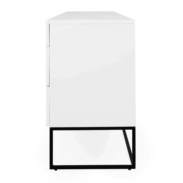 Weißes Sideboard Mit Metall-Bügelgestell – Heydna 4