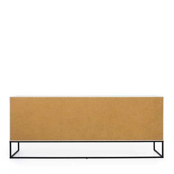 Weißes Sideboard Mit Metall-Bügelgestell – Heydna 7