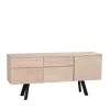 White Wash Sideboard Aus Eiche Massiv Pulva Mit Stahl Schwarz 20