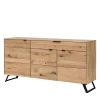 Wildeiche Design Sideboard In Bianco – Vardriva 22